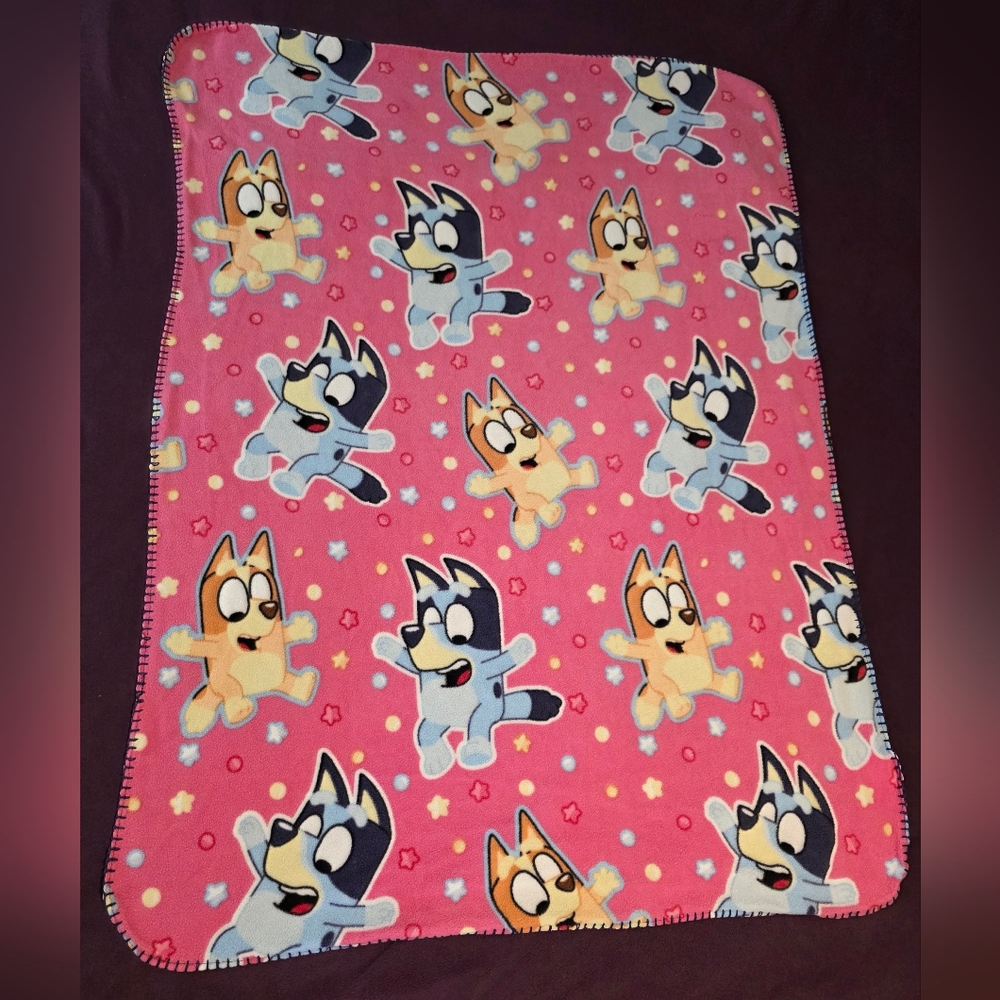 Bluey Silk Touch Throw Blanket 48" x 37" Wide Pup Tricks Throw